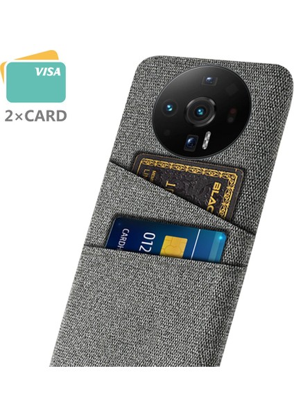 Xiaomi 12S Için Ultra 5g Kumaş Doku Çift Kart Yuvalı Anti-Shock Anti-Chop Kılıfı Anti-Fall Cep Telefonu Kapak Grey (Yurt Dışından)