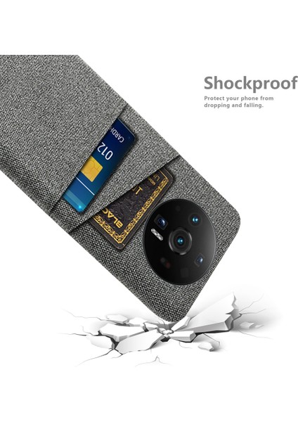 Xiaomi 12S Için Ultra 5g Kumaş Doku Çift Kart Yuvalı Anti-Shock Anti-Chop Kılıfı Anti-Fall Cep Telefonu Kapak Grey (Yurt Dışından)