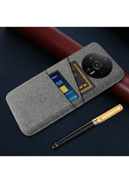 Xiaomi 12S Için Ultra 5g Kumaş Doku Çift Kart Yuvalı Anti-Shock Anti-Chop Kılıfı Anti-Fall Cep Telefonu Kapak Grey (Yurt Dışından)