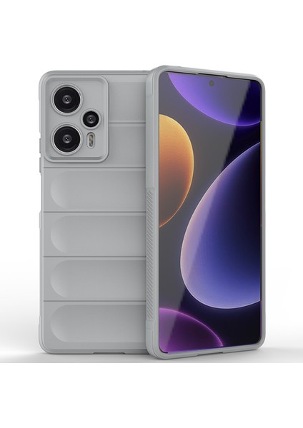 Xiaomi Poco F5 5g/redmi Için Not 12 Turbo Esnek Tpu Telefon Kılıfı Önleyici Önemsiz Geri Kapak Işık Gri (Yurt Dışından)