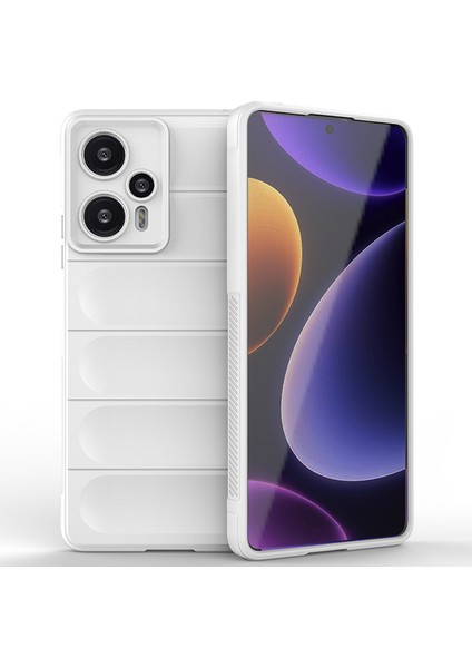 Xiaomi Poco F5 5g/redmi Için Not 12 Turbo Esnek Tpu Telefon Kılıfı Önleme Önleyici Geri Geri Kapak-Beyaz (Yurt Dışından)