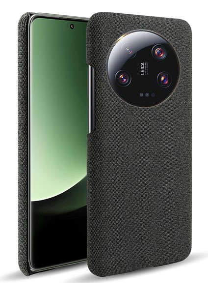 Xiaomi 13 Ultra, Kumaş+Sert Pc Koruyucu Telefon Kapak Black Için Çizgiye Karşı Cep Telefonu Kılıfı (Yurt Dışından)