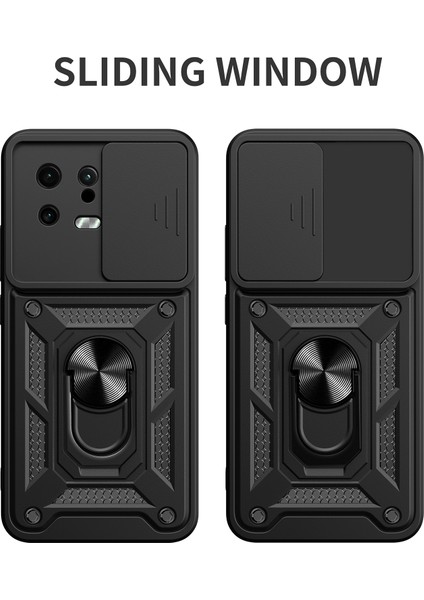 Xiaomi 13 Lite/civi 2 5g Kickstand Pc+Tpu Telefon Kılıfı Slayt Kamera Lens Koruma Telefon Kapak-Kırmızı (Yurt Dışından) fiyatları