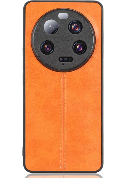 Xiaomi 13 Ultra Cowhide Doku Telefon Kapağı Pu Deri Kaplamalı Tpu+Pc Mobil Koruma-Yay (Yurt Dışından)