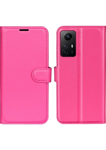 Xiaomi Redmi Için Not 12S 4g Litchi Doku Cüzdan Telefon Kapağı Standı Pu Deri Kılıf (Yurt Dışından)