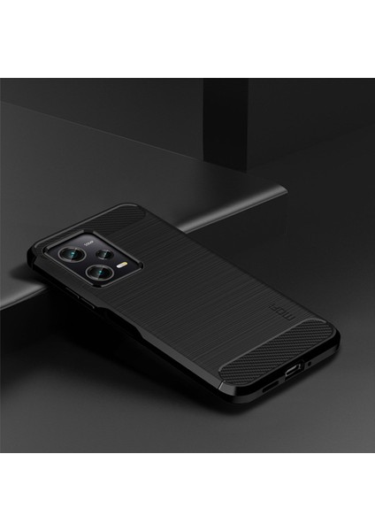Xiaomi Redmi Için Note 12 Pro 5g Xiaomi Redmi Note 12 Pro 5g/not 12 Pro Speed ​​5g/poco X5 Pro 5g Yumuşak Tpu Telefon Kılıfı Karbon Fiber Fırçalı Telefon Arka Kapak Black (Yurt Dışından)