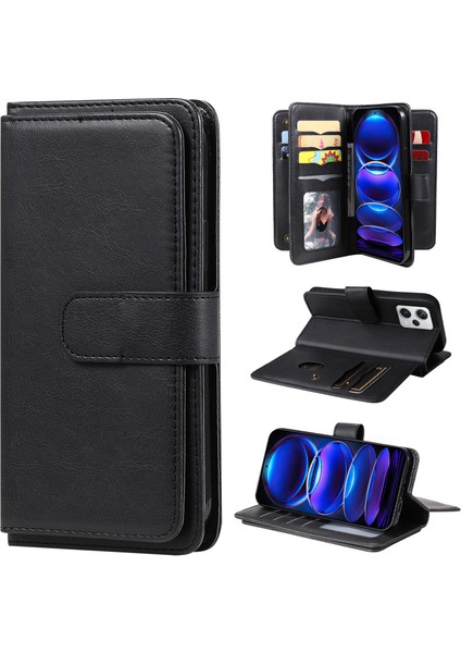 Xiaomi Poco X5 Pro 5g/ Xiaomi Redmi Note 12 Pro Hız 5g/ Note 12 Pro 5g 10 Kart Yuvaları Telefon Kapak Black (Yurt Dışından)