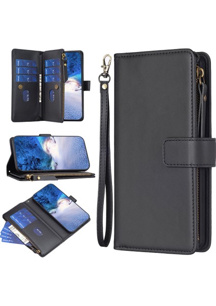 Xiaomi Için BF19 Poco F5 Pro 5g/redmi K60 Pro 5G/K60 5g Fermuarlı Telefon Kılıfı Pu Deri Cüzdan Stand Telefon Kapak Black (Yurt Dışından) indirimleri