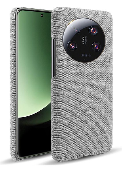 Xiaomi 13 Ultra, Kumaş+Sert Pc Koruyucu Telefon Kapak Işık Gri (Yurt Dışından)