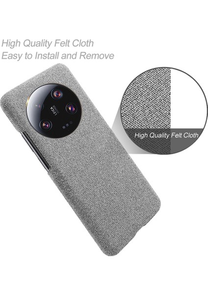 Xiaomi 13 Ultra, Kumaş+Sert Pc Koruyucu Telefon Kapak Işık Gri (Yurt Dışından) modelleri