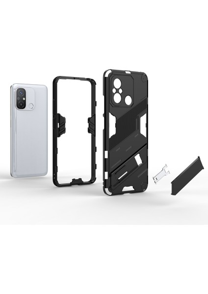 Xiaomi Poco C55 4g/redmı 11A 4G/12C Için Kickstand Tpu+Pc Koruyucu Kapak Yeşili (Yurt Dışından)