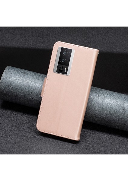 Xiaomi Poco F5 Pro 5g/redmi K60 Pro 5G/K60 5g Kelebek Baskılı Pu Deri Telefon Kılıfı Stand Kapağı El Strap-Rose Altın (Yurt Dışından) indirimleri