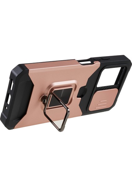 Xiaomi Redmi Için Kickstand Telefon Kılıfı Not 12 5g (Çin)/(Hindistan)/(Global)/poco X5 5g, Pc+Tpu Kart Tutucu Slayt Kameralı Kameralı Kapak Golü Altın (Yurt Dışından)