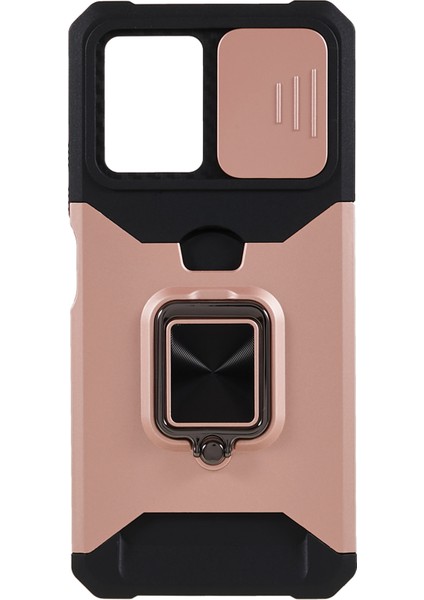 Xiaomi Redmi Için Kickstand Telefon Kılıfı Not 12 5g (Çin)/(Hindistan)/(Global)/poco X5 5g, Pc+Tpu Kart Tutucu Slayt Kameralı Kameralı Kapak Golü Altın (Yurt Dışından)