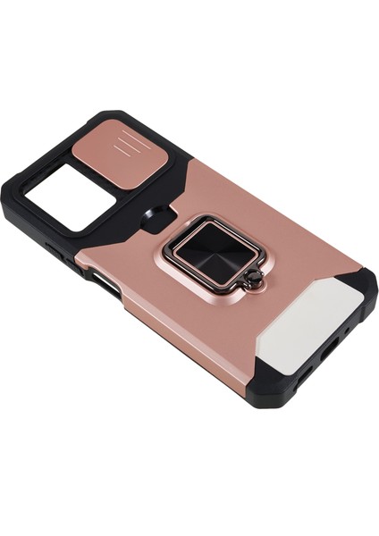 Xiaomi Redmi Için Kickstand Telefon Kılıfı Not 12 5g (Çin)/(Hindistan)/(Global)/poco X5 5g, Pc+Tpu Kart Tutucu Slayt Kameralı Kameralı Kapak Golü Altın (Yurt Dışından)