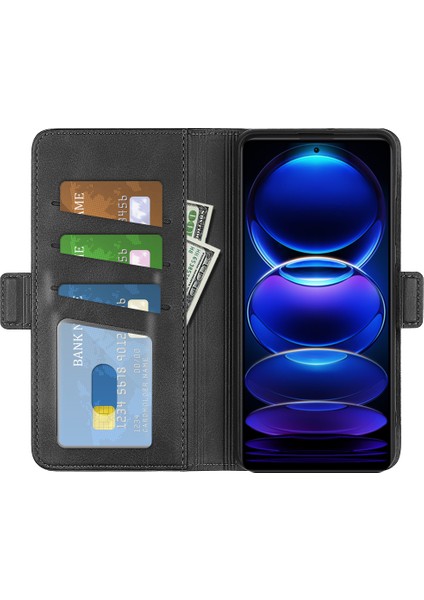 Xiaomi Redmi Için Note 12 Pro 5g/note 12 Pro Speed ​​5g/poco X5 Pro 5g Telefon Stand Pu Deri Cüzdan Telefon Kapak Black (Yurt Dışından) fiyatları