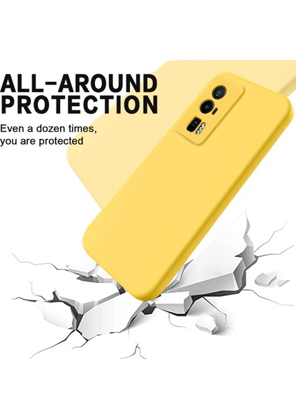 Xiaomi Poco F5 Pro 5g/redmi K60 Pro 5G/K60 5g, Yumuşak Astar Sıvı Silikon Cep Telefon Kapağı Strap-Sarı ile Telefon Kılıfı (Yurt Dışından) indirimleri