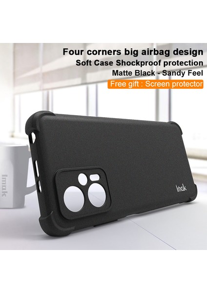 Xiaomi Redmi Için Not 11T Pro 5g/not 11T Pro+ 5g/poco X4 Gt 5g/redmi K50I 5g Mat Tpu Telefon Kapak Anti-Drop Hava Yastığı Koruyucu Kapak Ekran Koruyucu-Black (Yurt Dışından) modelleri