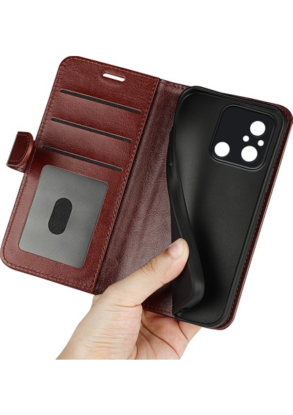 Xiaomi Için Redmi 12C 4g Anti-Fall Flip Telefon Kılıf Cüzdan Stand Çılgın At Doku Deri Koruyucu Kapak Kahverengi (Yurt Dışından) fırsatları