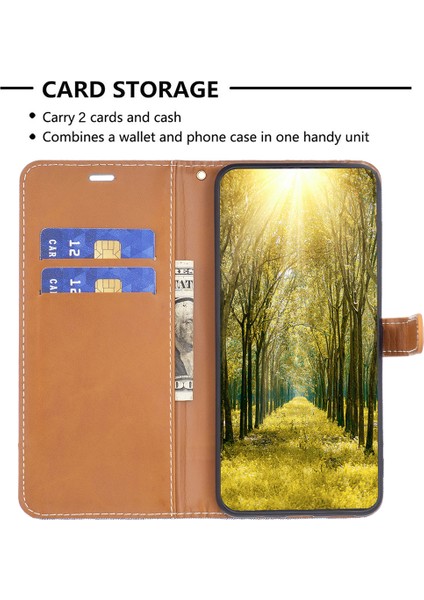 Xiaomi Için 13 Lite/civi 2 5g Kot Pantolon Pu Deri Cüzdan Kapağı Kapak Önleme Karşıtı Flip Standı Telefon Vaka-Grey (Yurt Dışından)