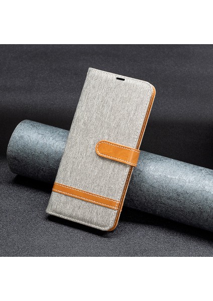 Xiaomi Için 13 Lite/civi 2 5g Kot Pantolon Pu Deri Cüzdan Kapağı Kapak Önleme Karşıtı Flip Standı Telefon Vaka-Grey (Yurt Dışından)