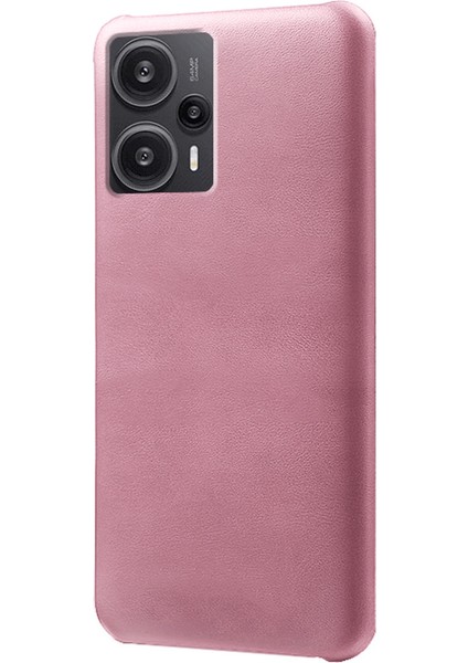 Xiaomi Redmi Için Note 12 Turbo/poco F5 5g Pu Deri Kaplamalı Pc Telefon Kılıf Buzağı Dokusu Anti-Drop Kapak-Rose Altın (Yurt Dışından)