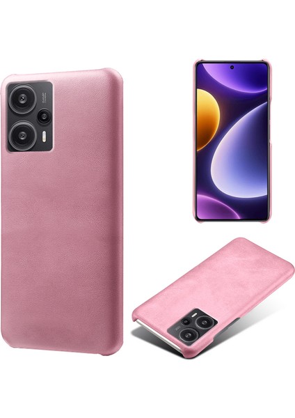 Xiaomi Redmi Için Note 12 Turbo/poco F5 5g Pu Deri Kaplamalı Pc Telefon Kılıf Buzağı Dokusu Anti-Drop Kapak-Rose Altın (Yurt Dışından)