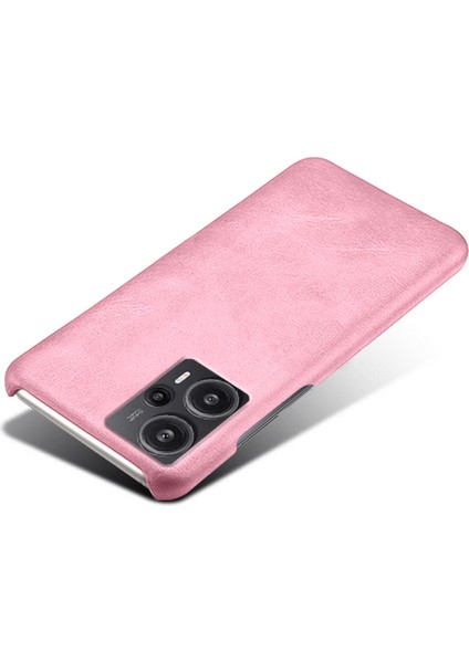 Xiaomi Redmi Için Note 12 Turbo/poco F5 5g Pu Deri Kaplamalı Pc Telefon Kılıf Buzağı Dokusu Anti-Drop Kapak-Rose Altın (Yurt Dışından)