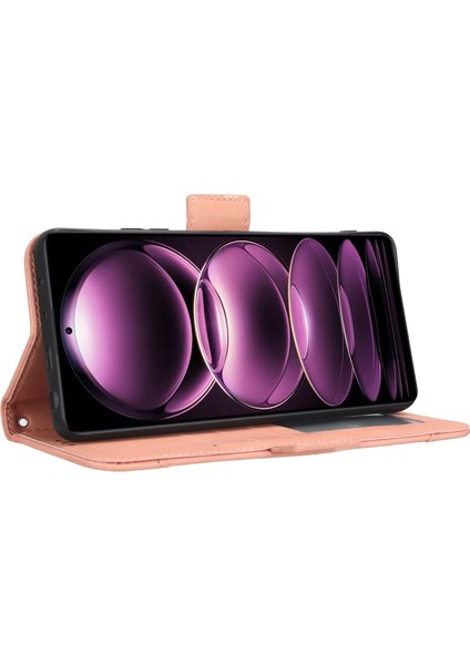 Xiaomi Redmi Için Note 12 Pro 5g/note 12 Pro Speed ​​5g/poco X5 Pro 5g Çift Manyetik Toka Telefon Kapağı Görüntüleme Stand Çok Kart Yuvası Pu Deri Cüzdan Vaka-Pembe (Yurt Dışından)