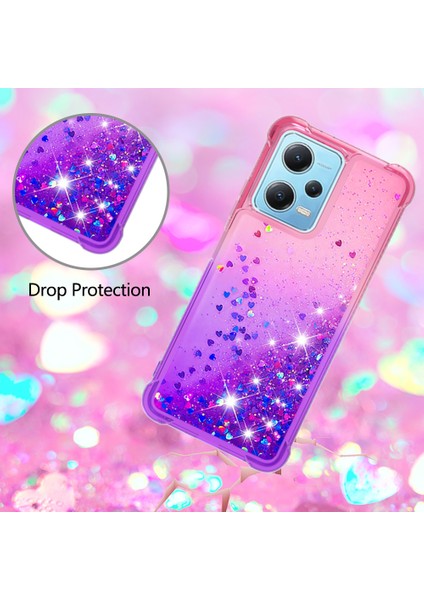 Xiaomi Için Redmi Note 12 4g Gradyan Akan Sıvı Kasa Şok Geçirmez Tpu Telefon Kapak-Pink+Mor (Yurt Dışından) indirimleri