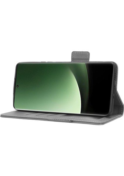 Xiaomi 13 Ultra Anti-Drop Telefon Kılıfı Litchi Doku Standı Pu Deri Cüzdan Telefon Flip Cover-Grey (Yurt Dışından) indirimleri