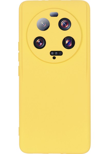 Xiaomi 13 Ultra Cep Telefonu Kabuğu Sıvı Silikon Koruma Kılıfı Strap-Sarı ile Yumuşak Astar Kapağı (Yurt Dışından) fiyatları