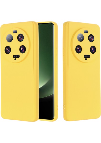 Xiaomi 13 Ultra Cep Telefonu Kabuğu Sıvı Silikon Koruma Kılıfı Strap-Sarı ile Yumuşak Astar Kapağı (Yurt Dışından) modelleri
