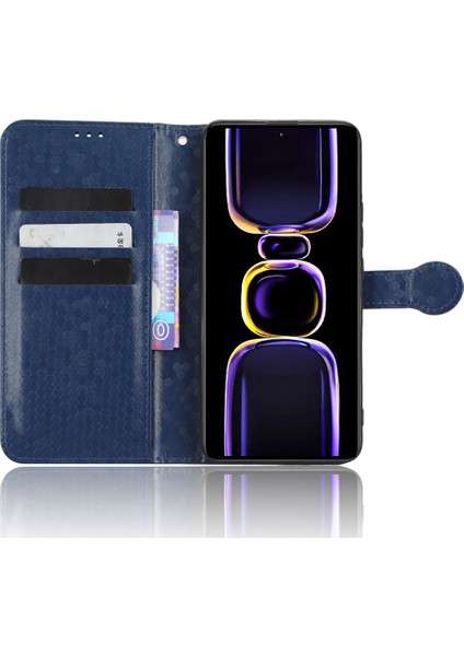 Xiaomi Için Koruyucu Telefon Kılıfı Poco F5 Pro 5g/redmi K60 Pro 5G/K60 5g Pu Deri Telefon Kapak Stand Stand Cüzdanı Dot Desenli Baskı-Dark Mavi (Yurt Dışından) fiyatları