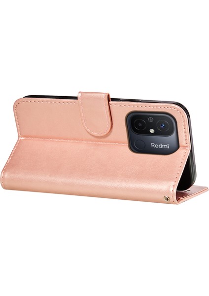 Xiaomi Redmi Için 12C 4g Toz Geçirmez Telefon Kılıfı Pu Deri Cüzdan Stand Flip Scratch Anti-Cratch Telefon Kapak Çizgi Altın (Yurt Dışından) indirimleri