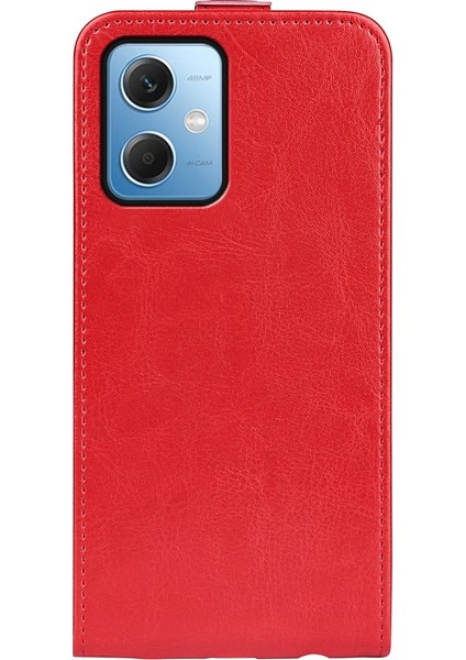 Xiaomi Için Redmi Note 12 5g (Global)/(Hindistan)/(Çin)/poco X5 5g Çılgın At Doku Kartı Tutucu Deri Koruyucu Kapak Dikey Flip Case-Red (Yurt Dışından) indirimleri