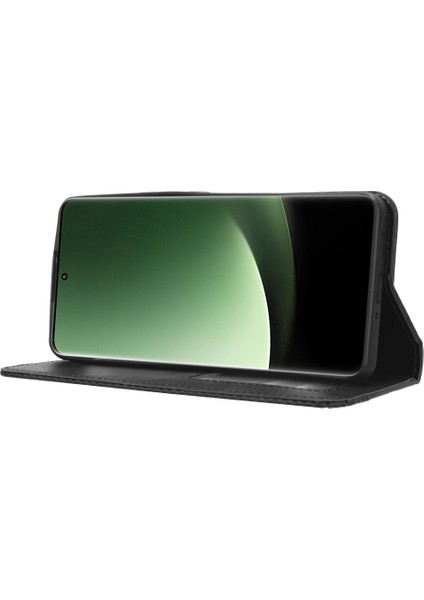 Xiaomi 13 Ultra Için Retro Stand Telefon Kılıfı, Pu Deri+Tpu Cüzdan Kapak Black (Yurt Dışından) fırsatları