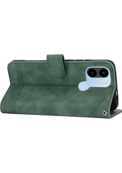 Dierfeng Df-03 Xiaomi Redmi A1+ 4g/a2+ 4g/poco C50 4g Deri Telefon Kılıf Hatları Cüzdan Stand Yerde (Yurt Dışından)