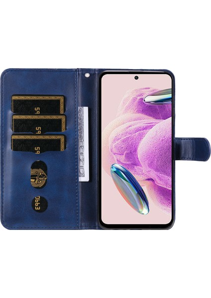 Xiaomi Için Redmi Note 12S 4g Buzağı Dokusu Telefon Kılıfı Stand Fermuarı Cep Cüzdanı Kapak Mavisi (Yurt Dışından) fiyatları