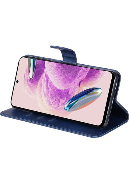 Xiaomi Için Redmi Note 12S 4g Buzağı Dokusu Telefon Kılıfı Stand Fermuarı Cep Cüzdanı Kapak Mavisi (Yurt Dışından) fırsatları