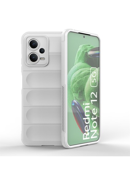 Xiaomi Redmi Için Note 12 5g (Hindistan)/poco X5 5g Yumuşak Tpu Çizgiye Karşı Çizgiye Karşı Çizelge Anti Kılıf Cep Telefonu Damla Damla Koşullu Kapak-Beyaz (Yurt Dışından)
