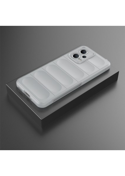 Xiaomi Redmi Için Note 12 5g (Hindistan)/poco X5 5g Yumuşak Tpu Çizgiye Karşı Çizgiye Karşı Çizelge Anti Kılıf Cep Telefonu Damla Damla Koşullu Kapak-Beyaz (Yurt Dışından)