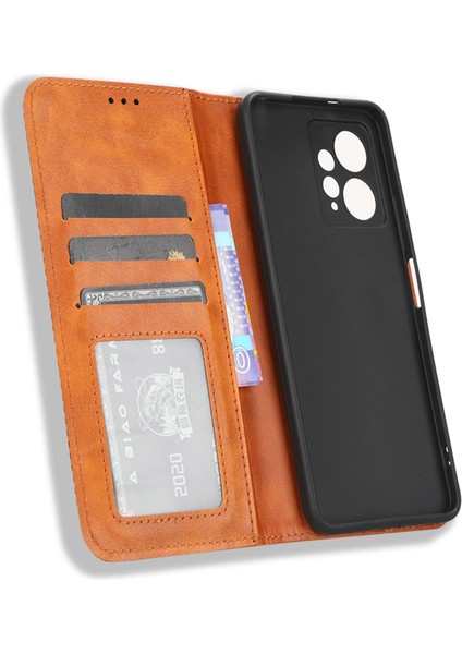 Xiaomi Için Redmi Note 12 4g Cüzdan Stand Telefon Kılıfı Retro Deri Telefon Kapak Kılıfı (Yurt Dışından)