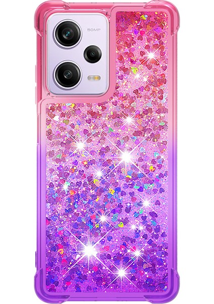 Xiaomi Redmi Için Note 12 Pro 5g/note 12 Pro Speed ​​5g/poco X5 Pro 5g Tpu Kapak Gradyan ve Sıvı Akışlı Telefon Kasa Pembe/mor (Yurt Dışından)