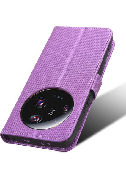 Xiaomi 13 Ultra Stand Cüzdan Telefon Kılıfı Pu Deri Elmas Doku Telefon Kapak-Moral (Yurt Dışından) indirimleri
