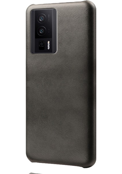 Xiaomi Poco F5 Pro 5g/redmi K60 Pro 5G/K60 5g Pu Deri Kaplamalı Pc Telefon Kılıf Buzağı Dokusu Şok Geçirmez Kapak Black (Yurt Dışından)
