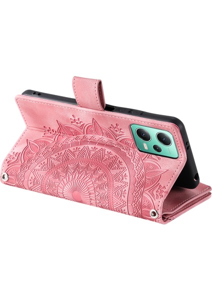 Xiaomi Redmi Için Note 12 5g (Çin)/(Global)/(Hindistan)/poco X5 5g Mandala Çiçek Tahsisi Telefon Cüzdan Kılıfı Pu Deri Stand Kapak Golü (Yurt Dışından) indirimleri