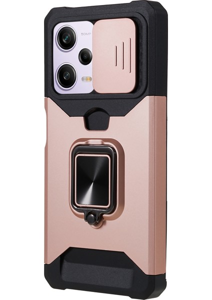Pc+Tpu Xiaomi Redmi Için Telefon Kılıfı Not 12 Pro 5g/not 12 Pro Speed ​​5g/poco X5 Pro 5g, Lens Koruma Kickstand Arka Kapak Kart Tutucu Golü ile (Yurt Dışından)
