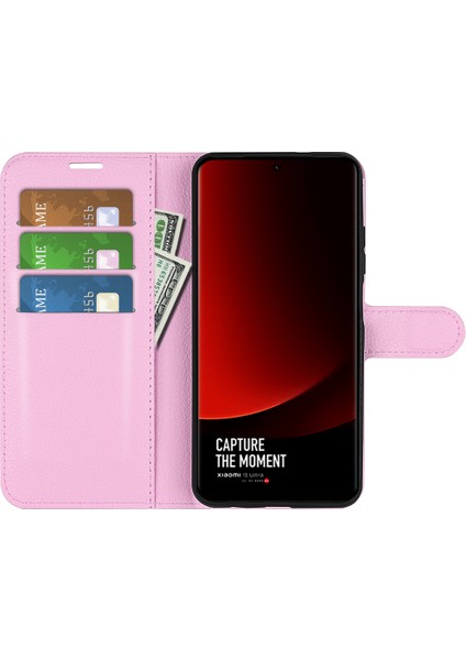 Xiaomi Için Stand Kılıfı 13 Ultra Kazık Kanıtı Litchi Doku Cüzdan Folio Flip Pu Deri Telefon Kapak Pembe (Yurt Dışından) fiyatları