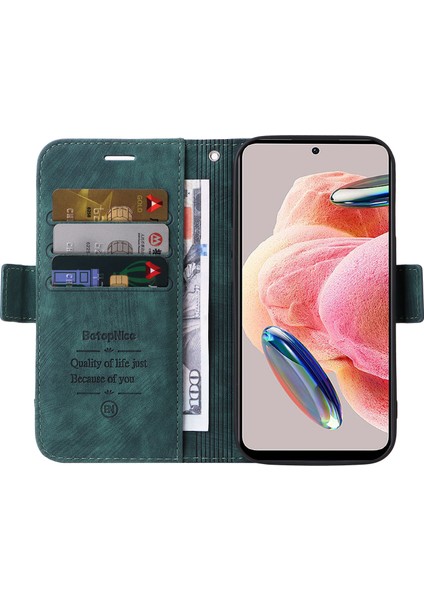Xiaomi Redmi Için Şok Geçirmez Kılıf Not 12 4g Anti-Drop Pu Deri Telefon Kapak Yeşili (Yurt Dışından) fiyatları